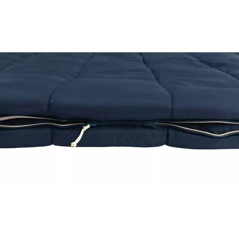Śpiwór Outwell Contour Lux Double prostokątny poliestrowy, 1450×2200 mm, maks. wzrost użytkownika 190 cm, niebieski
