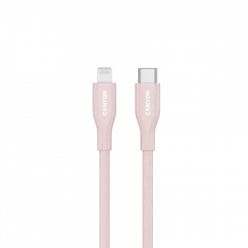 Kabel CANYON CLNM60 C-L 60W MFI 1m silikonowy różowy