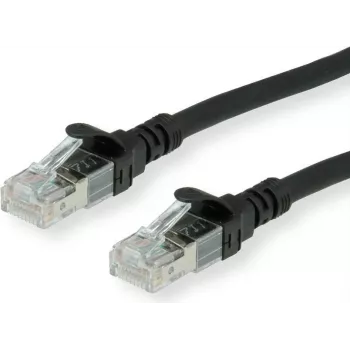 ROLINE - Kabel krosowy - RJ-45 (M) na RJ-45 (M) - 30 cm - UTP - CAT 6a - bezhalogenowy, formowany, skrętka - Czarny (21.15.2986)