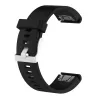 Silikonowy pasek do zegarka FIXED do Garmin QuickFit 20 mm, czarny