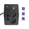 Qoltec Monolith zasilacz awaryjny (UPS) z podwójną konwersją (Online) 0.45 kVA 240 W 2 gniazda wyjściowe