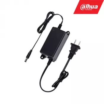 Zasilacz DAHUA PFM320 do kamer bezpieczeństwa, wejście 100–240V, kabel 0,5 m, czarny, 45×104 mm