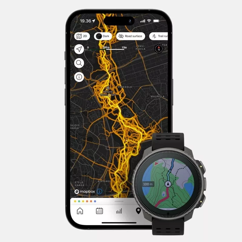 Suunto Vertical Solar 3.56 cm (1.4) Dot-matrix 49 mm 280 x 280 pikseli Dotykowy ekran Czarny GPS (satelitarny)