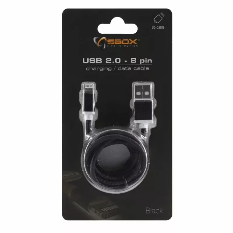 Sbox IPH7-B USB 2.0 8 Pin czarny