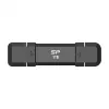 Pamięć USB Silicon Power DS72 1 TB, USB 3.2 Gen 2 Typ-A / Typ-C, obudowa aluminiowo-gumowa, czarna