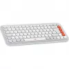 Mysz Logitech POP Icon Combo Bluetooth QWERTZ Szwajcarski Pomarańczowo-Biały
