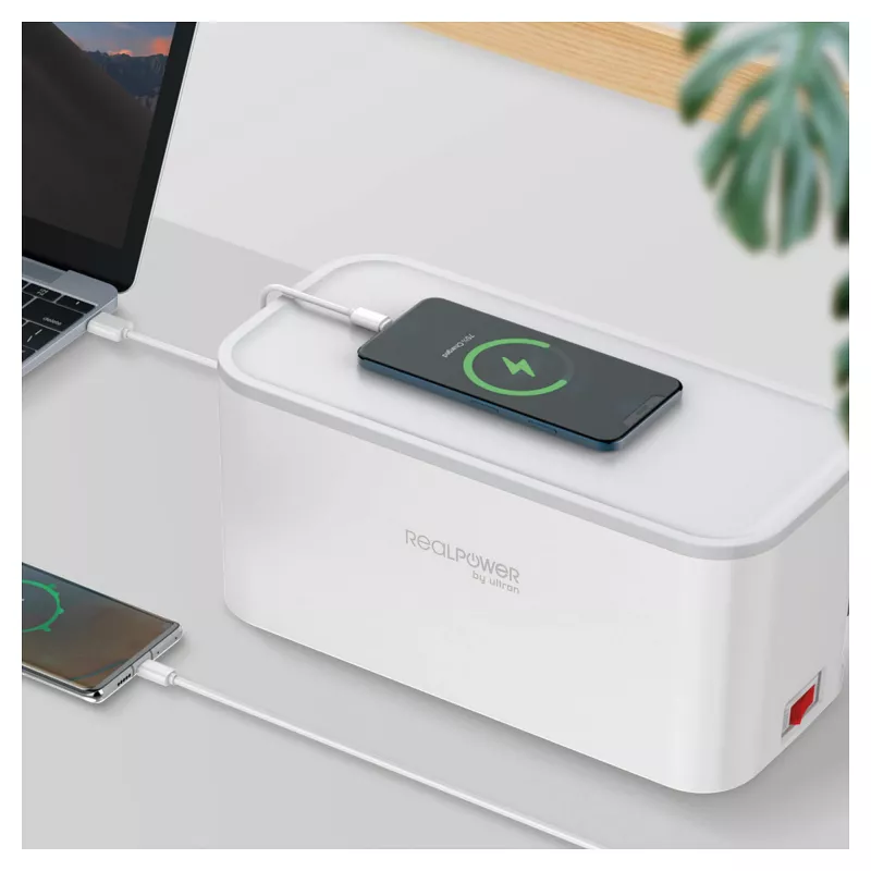 Przedłużacz sieciowy RealPower PowerBox 522 1,5 m 5 gniazd AC Wewnętrzny Biały