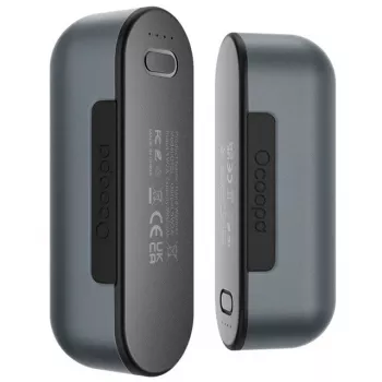 Akumulatorowa podgrzewacz do rąk Ocoopa UT2S-GY, aluminium, 2×5000mAh, 4 poziomy ciepła, 3h ładowania, do 8h, szary