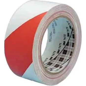 Taśma do znakowania PVC 3M 767i — długość 33 m, szerokość 50 mm, czerwono-biała