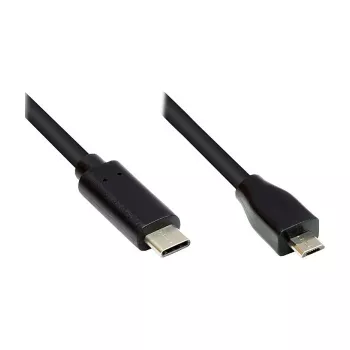 Kabel USB 2.0 Good Connections Micro B-C czarny 2m