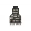 DeLOCK 60045 zmieniacz płci kabla 9 pin USB 2.0 2 x 9 pin goldpin Czarny