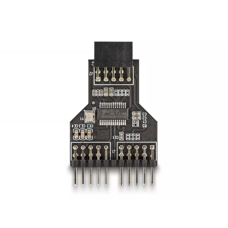 DeLOCK 60045 zmieniacz płci kabla 9 pin USB 2.0 2 x 9 pin goldpin Czarny