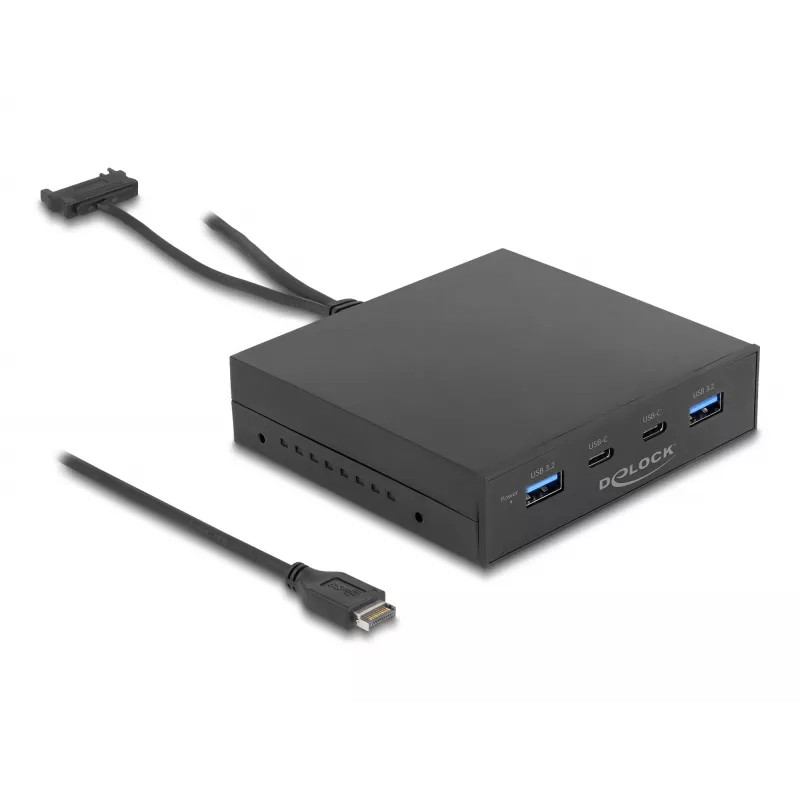 Panel przedni DeLOCK 3,5 cala USB 3.2 Gen 2 2 x USB Type-C 2 x USB Type-A