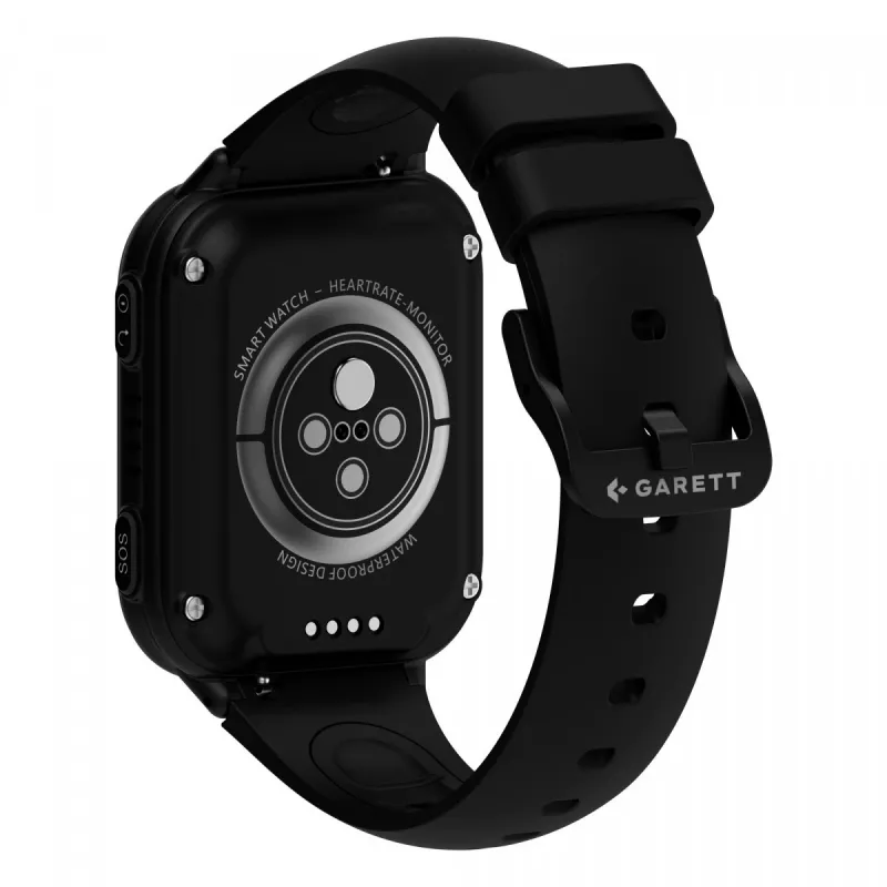 Smartwatch Garett Kids Vibe Ai 4G czarny — smartwatch dziecięcy z 4G, śledzeniem GPS i wodoszczelnością