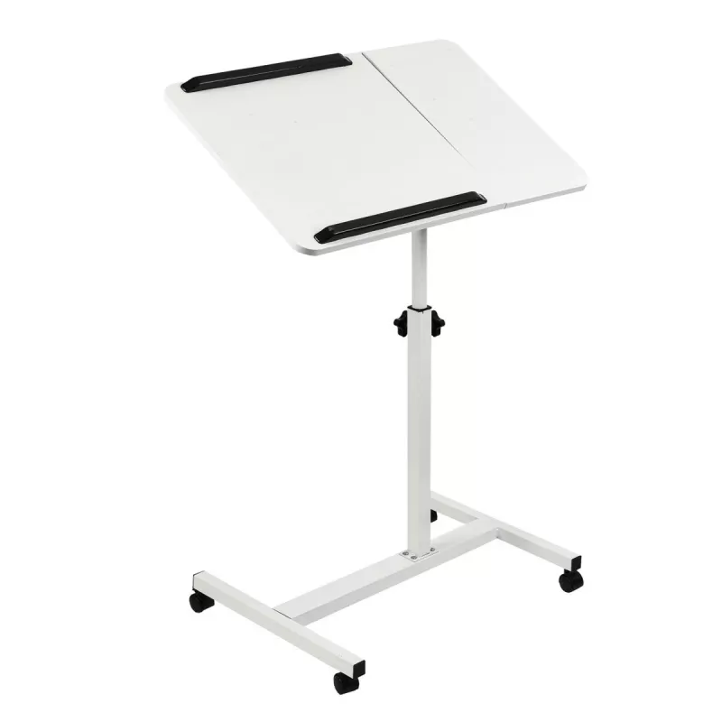 Mobilny stolik/podstawka pod laptop Maclean, biały, regulacja wysokości 59-89 cm, maks. 30 kg, MC-121 W