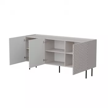 Komoda Cama LUCCA 3D 165x40x80 cm — kaszmir, płyta wiórowa, rama 16 mm, grubość drzwi 1,8 cm