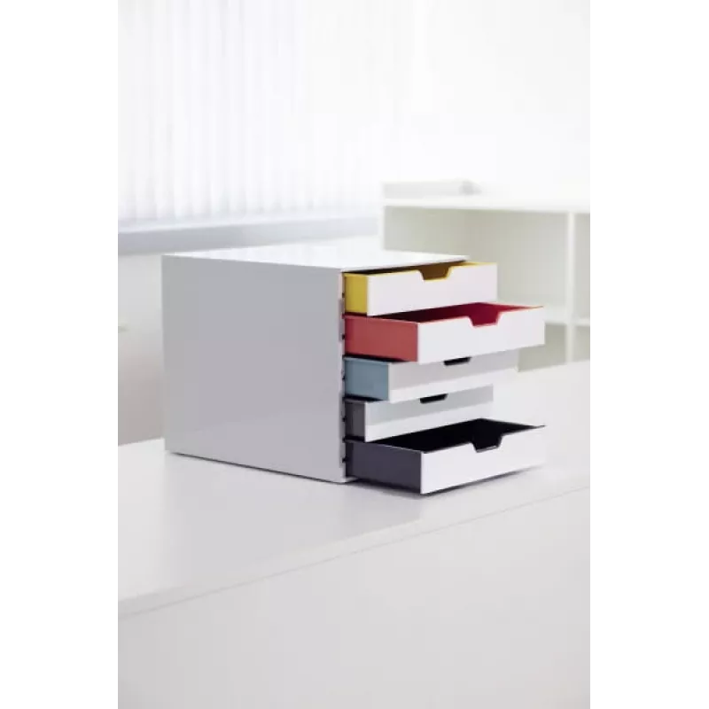 Pudełko do przechowywania plików Durable VARICOLOR Mix 5 Plastik Wielokolorowy Biały 762527