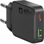 SBS PD Reiselader UltraSlim 30W USB/USB-C GaN Czarny