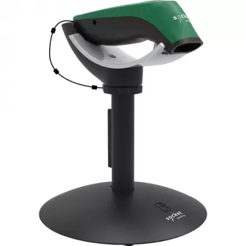 Ręczny skaner kodów kreskowych Socket Mobile SocketScan S740 — 1D/2D LED, bezprzewodowy Bluetooth, akumulator AA NiMH, 117 g, czarno-zielony