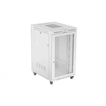 SZAFKA RACK WOLNOSTOJĄCA 19 inch 27U 800X1000 SZARA PERFOROWANE DRZWI LCD LANBERG (PAKOWANIE PŁASKIE)