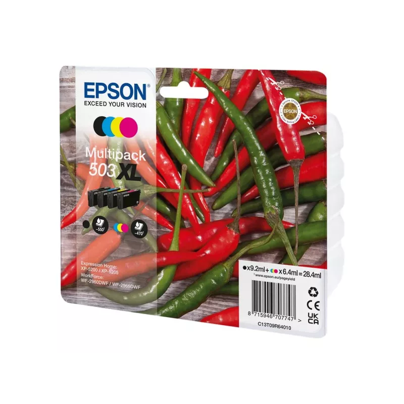 Epson 503XL wkład atramentowy 4 szt. oryginalny High (XL) Yield czarny, cyjan, magenta, żółty