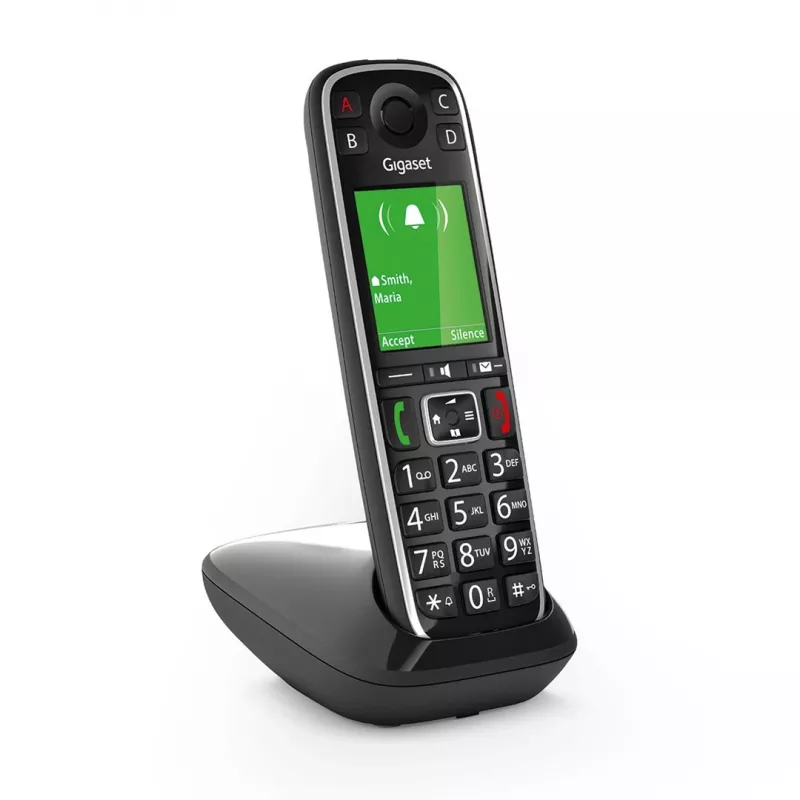 Gigaset E720 Telefon analogowy/DECT z identyfikacją rozmówcy Czarny