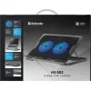 Podkładka chłodząca do notebooka DEFENDER NS-503 dla laptopów 43,2 cm (17 cali), 2 wentylatory, zasilana USB, czarna