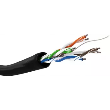 Kabel sieciowy Goobay CAT 5e U/UTP 100m Czarny