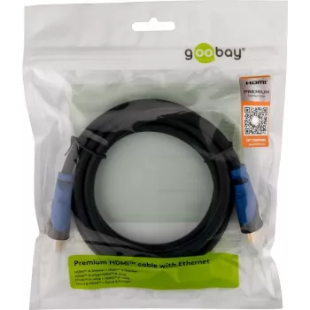 Wentronic Goobay Premium High Speed HDMI™ Kabel mit Ethernet, 1.5 m - HDMI™ A-Stecker > HDMI™ A-Stecker (72317)