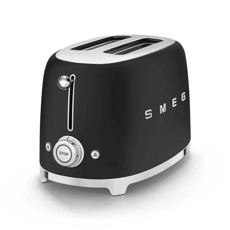 Toster Smeg 50's Style TSF01BLMEU na 2 kromki czarny stal nierdzewna