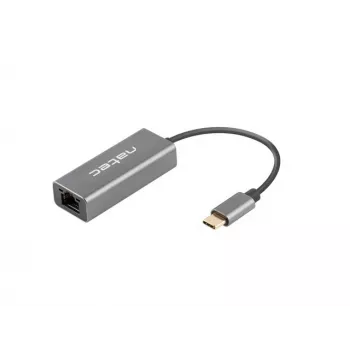 NATEC Cricket USB 3.2 Gen 1 Type-C Szary Hub Ethernet 1000 Mbit/s