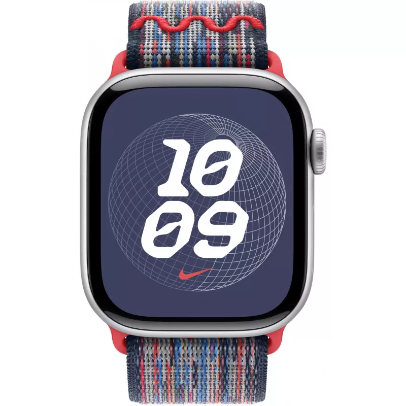 42 mm Niebieski/Czerwony Nike Sport Loop