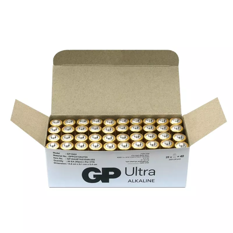 Alkaliczne baterie GP Battery LR6 AA 40 szt. (model 15AU21-S2)