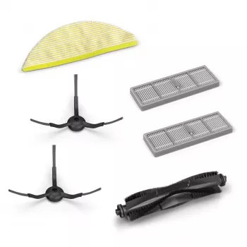 Zestaw akcesoriów do robota odkurzającego Kärcher 2.269-641.0 — 125×190×82 mm, 6 szt. (3 szczotki, 2 filtry, 1 ściereczka)