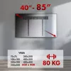 Uchwyt ścienny do telewizora MACLEAN MC-123 extra cienki, VESA 400x400 mm, do telewizorów płaskoekranowych do 80 kg
