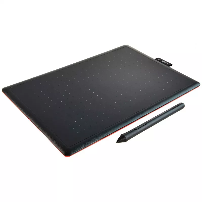 Tablet graficzny Wacom One by Medium, czarny, czerwony, 2540 lpi, 216 x 135 mm, USB
