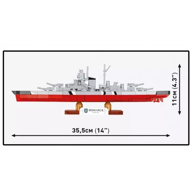 Zestaw konstrukcyjny Cobi pancernik Bismarck, 590 elementów