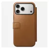 Futerał komórkowy z klapką Nomad Modern Leather Folio do iPhone 17 Pro Max — Tan, pasuje do ekranu 17,5 cm (6,9 cala), 4 kieszenie na karty