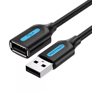 Przedłużacz USB 2.0 Vention CBIBJ 5 m — wtyk męski na żeński, czarny