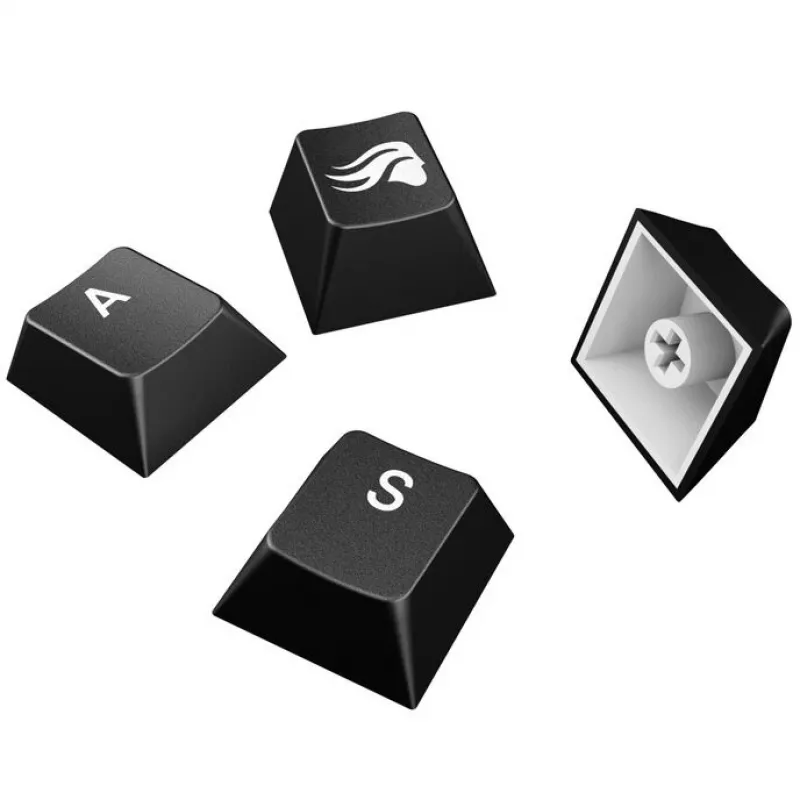 Keycaps GLORIOUS GPBT Basics — zestaw nasadek PBT, układ DE ISO, czarny
