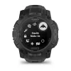 Smartwatch GARMIN Instinct — 45 mm, 3,05 cm (1,2 cala) AMOLED 390×390 ekran dotykowy, 4 GB, GPS, silikonowy pasek czarny, 53 g