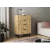 SCANDI 4S cienki dąb ARTISAN komoda