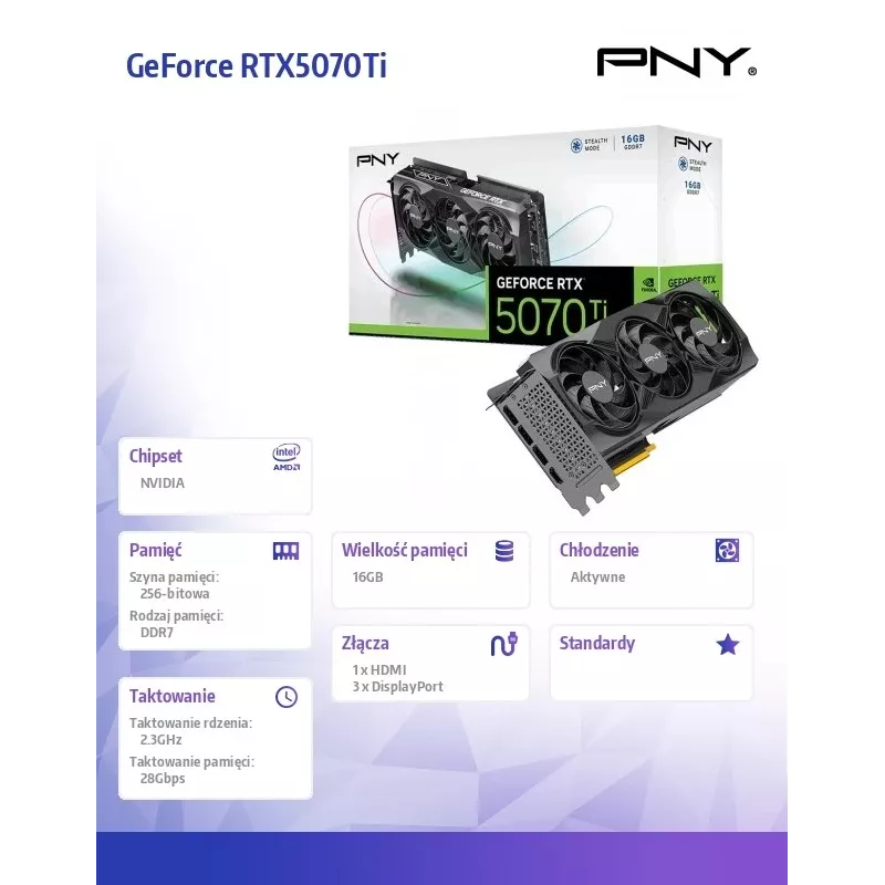 Karta graficzna GeForce RTX5070Ti 16GB GDDR6