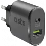 Ładowarka SBS TETRPD25W do urządzeń mobilnych czarna wewnętrzna (TETRPD25W)