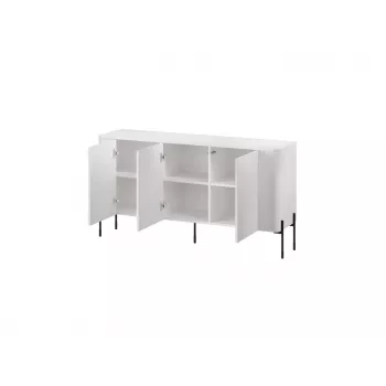Komoda cama meble VERA 150x40x80 cm, biały mat, płyta wiórowa, rama 16 mm