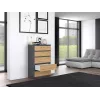 Komoda Topeshop M5 ANTRACYT/ARTISAN 5-szufladowa, Antracytowy dąb, 700×1095×400 mm
