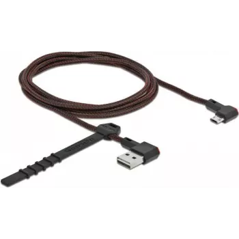 Kabel USB DeLOCK EASY-USB 2.0 Typ-A na Micro-B Męski Kątowy 1.5m Czarny