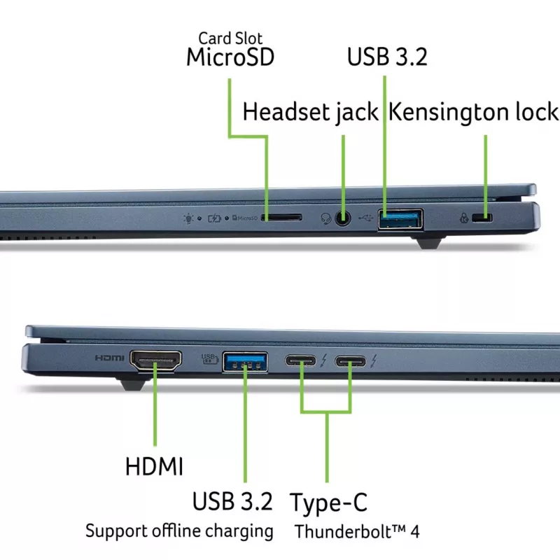 Laptop Acer Swift Go 14 AI NX.JNBEG.001 — Intel Core Ultra 7 256V, 14 cali WUXGA, 16 GB LPDDR5, 512 GB SSD, Intel Arc 140V, Windows 11