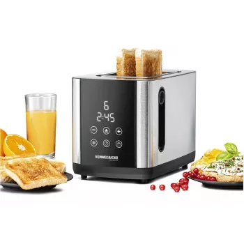 Toster Rommelsbacher TO850 2-kromkowy, 850 W, stal nierdzewna/czarny, XL szczeliny