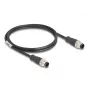 Kabel sieciowy DeLOCK M12 A-kodowany 8 pin męski na męski Cat5e 1 m Czarny